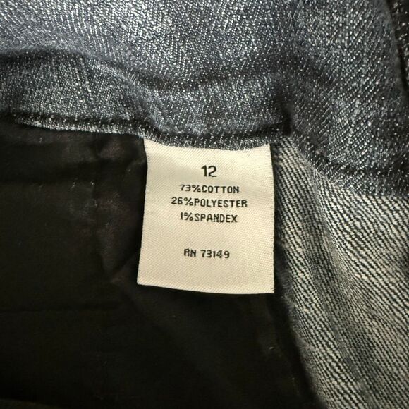 One Song Women Jeans Size 12 Blue Boho Stretch Relaxed 10" Rise - Picture 10 of 11